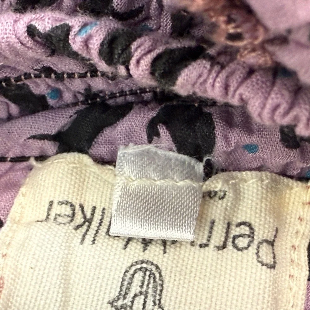 Perry Walker Smocked Tiered Cotton Rabbit Print‎ Mini Skirt 1